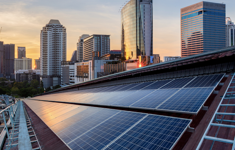 solar panels on rooftop