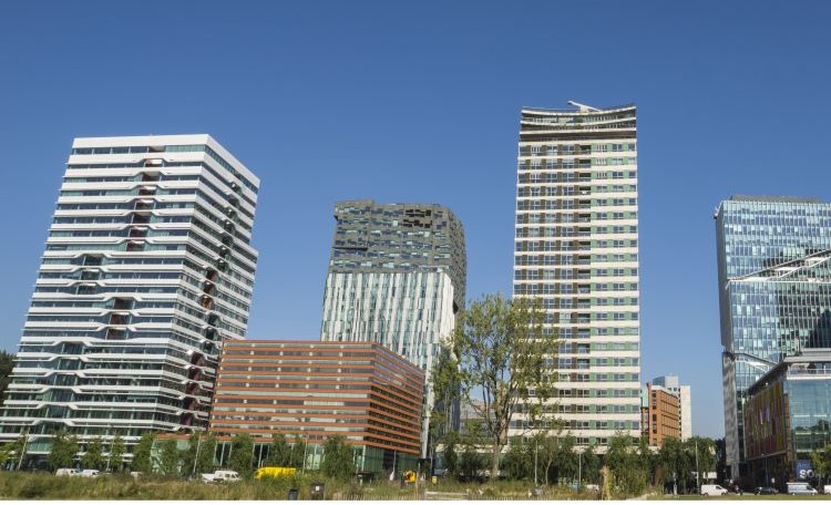 Zuidas Amsterdam skyline