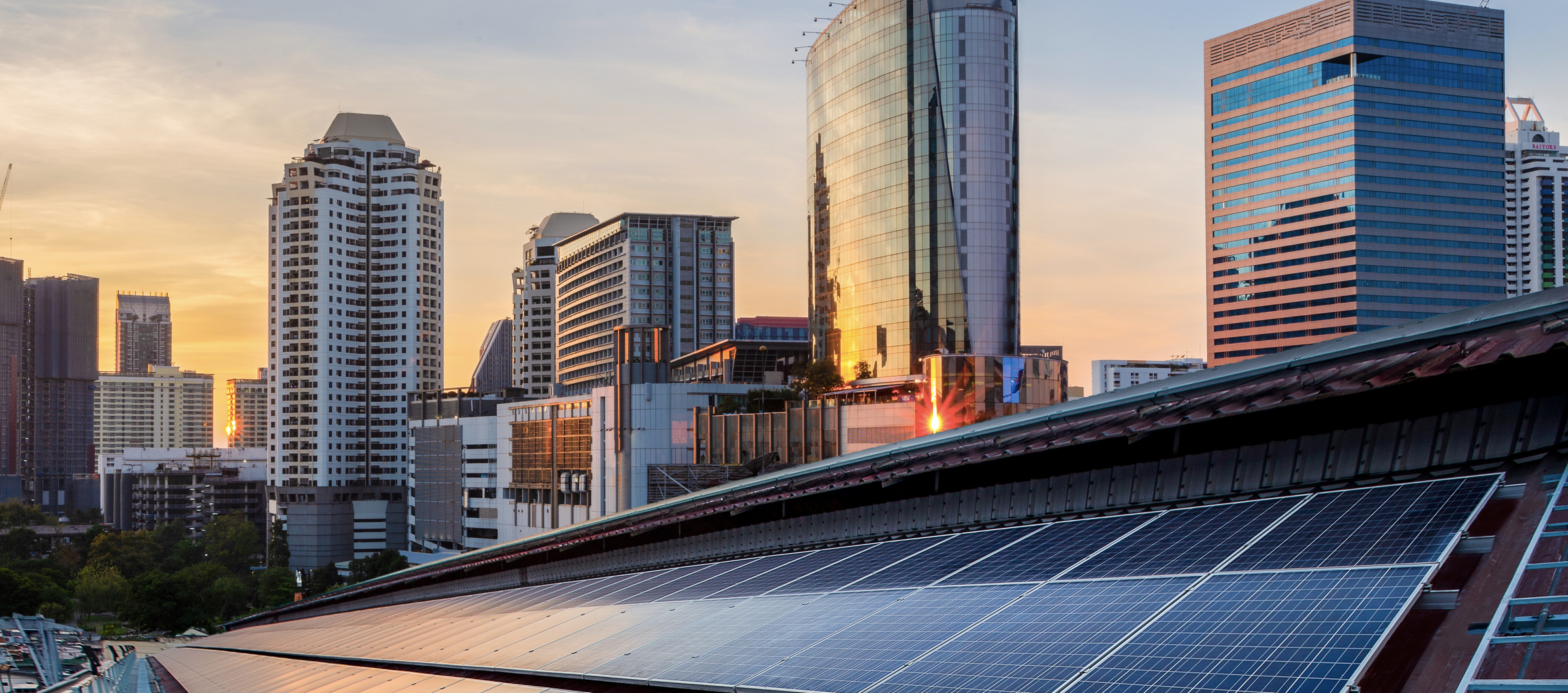 solar panels on rooftop