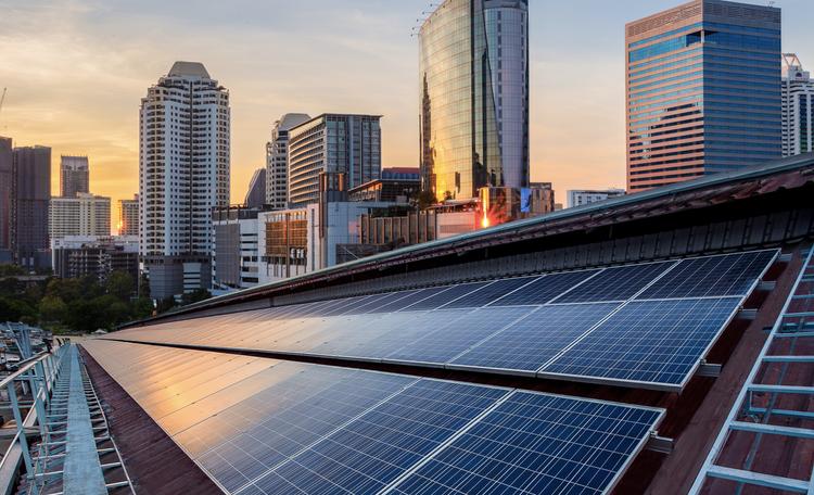 solar panels on rooftop